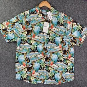 Tommy Bahama Hawaiian Shirt Men Large Hula Girl The Coconut Point Aloha NEW